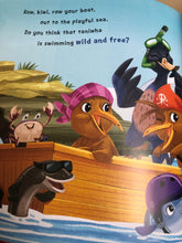 Load image into Gallery viewer, Illustrated scene with animals on a boat and text
