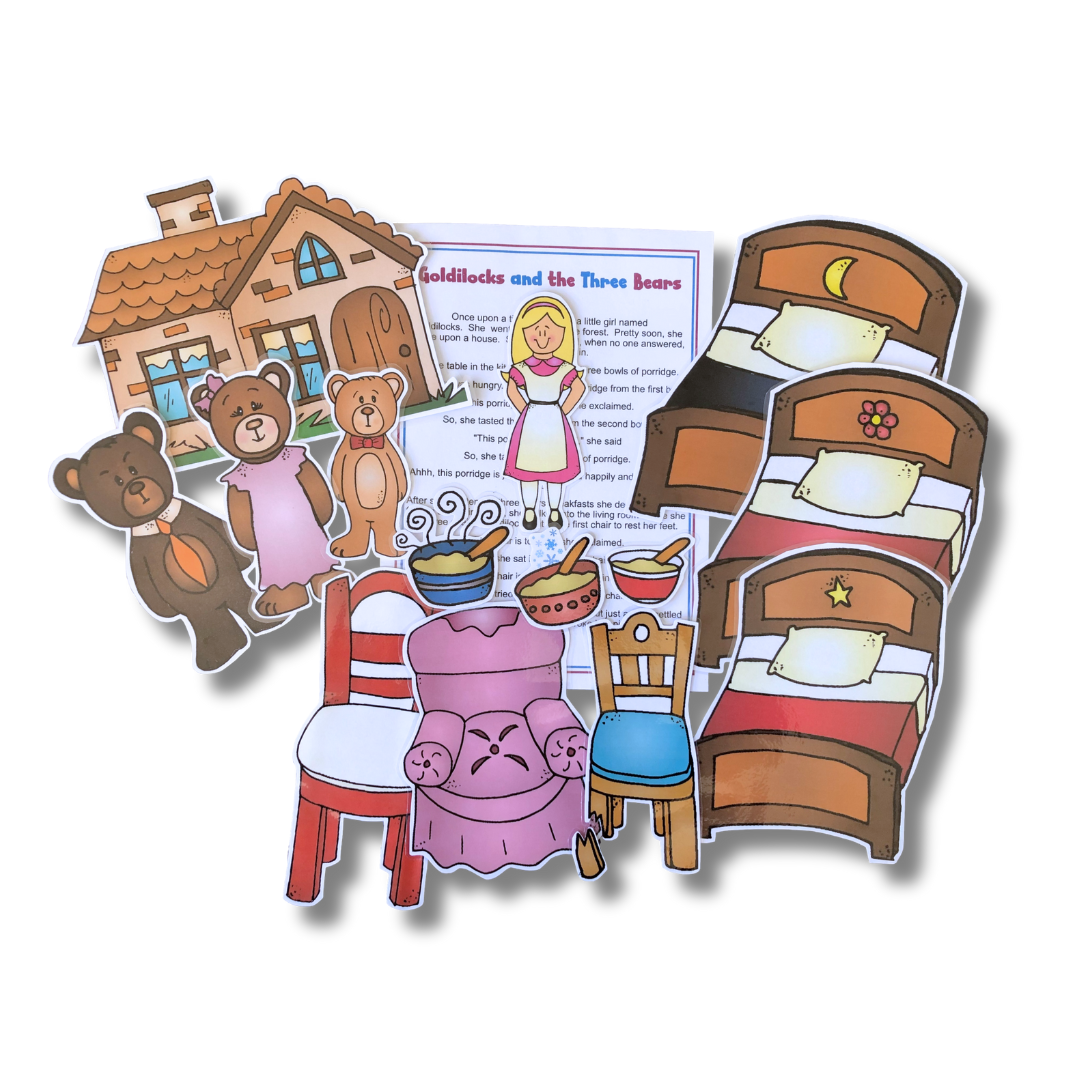 goldilocks and the three bears - printable board story – learning