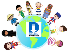 Load image into Gallery viewer, "Hello" Around The World 11 Countries Bundle 2 - Digital, Printable Magnetic Activity/Display