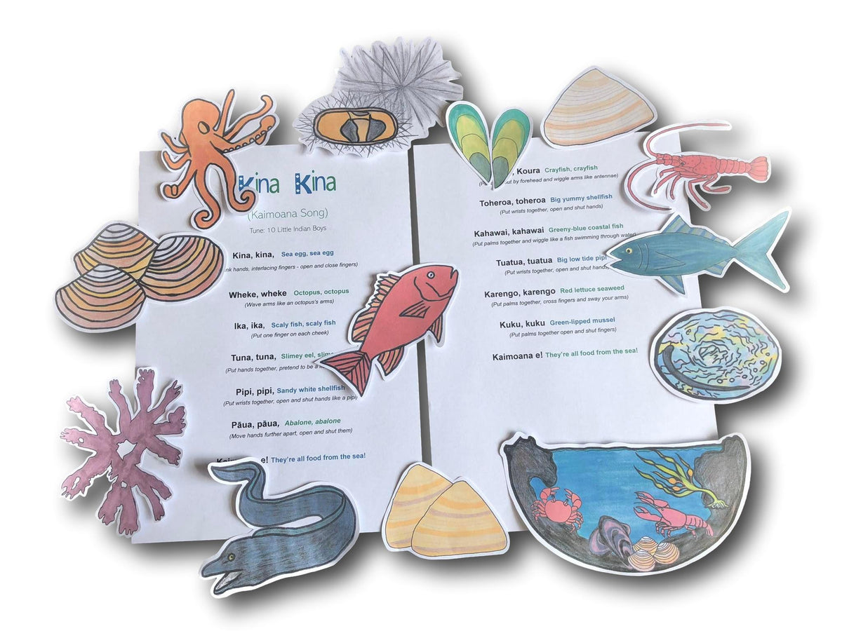 Kina Kina (Kai moana Song) Board Song (Printable) Learning