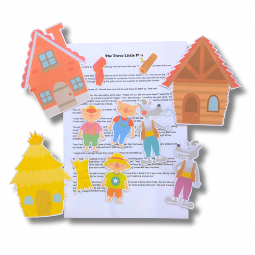 The Three Little Pigs - Digital, Printable Magnetic Story