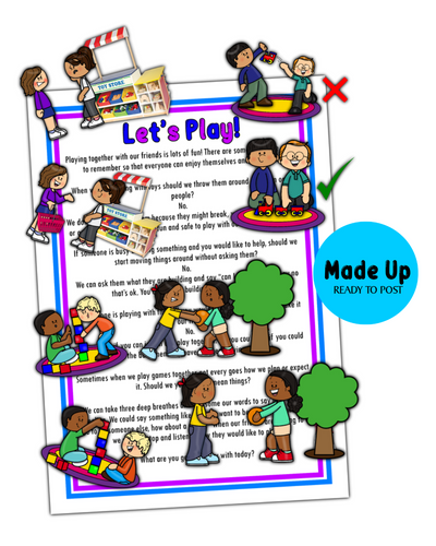 Let’s Play! - Made Up Magnetic Board Social Story