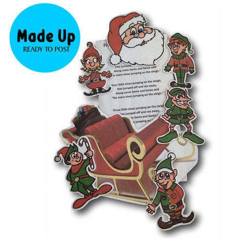 Five Little Christmas Elves -  Printed and Made Up