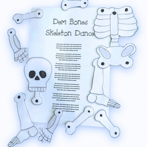 Dem Bones - Skeleton Dance Magnetic Board Song (Made Up)