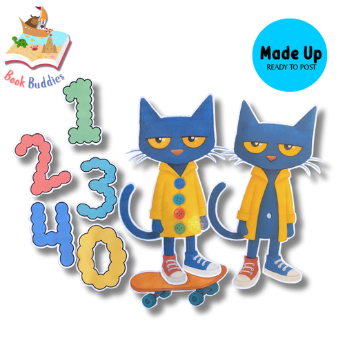 Pete The Cat and His Four Groovy Buttons - Printed and Made-Up Magnetic Board Book Buddy