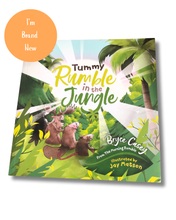 Load image into Gallery viewer, Book titled 'Tummy Rumble in the Jungle' with illustrations of animals in a jungle setting.