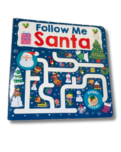 Load image into Gallery viewer, Follow Me Santa - Finger Mazes Board Book