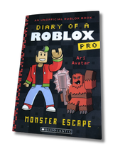 Load image into Gallery viewer, Book titled 'Diary of a Roblox Pro: Monster Escape' by Ari Avatar on a white background