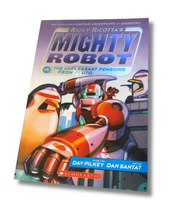 Load image into Gallery viewer, Book cover of 'Ricky Ricotta's Mighty Robot vs. the Unpleasant Penguins from Pluto' with a robot illustration on a white background.