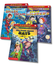 Load image into Gallery viewer, Three 'Magic School Bus' chapter books on a white background. Available to purchase in New Zealand