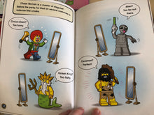 Load image into Gallery viewer, Comic book page with cartoon characters in costumes and mirrors, featuring text bubbles.