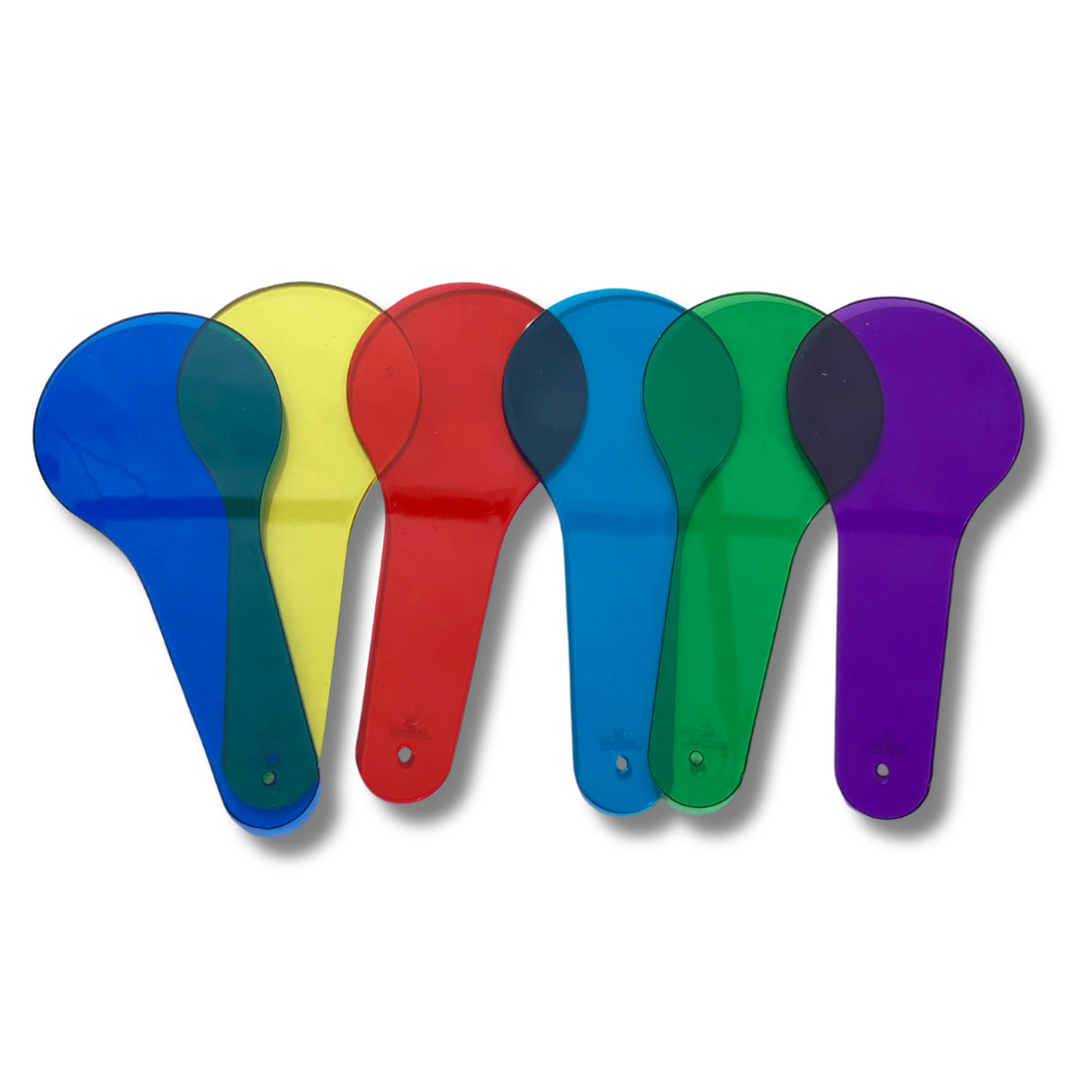 Transparent Colour Mixing Paddles Set Of 6