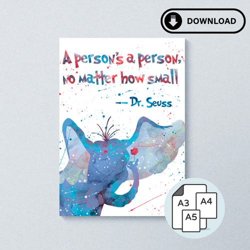 (Digital) A Person's A Person No Matter How Small - Splash Wall Print