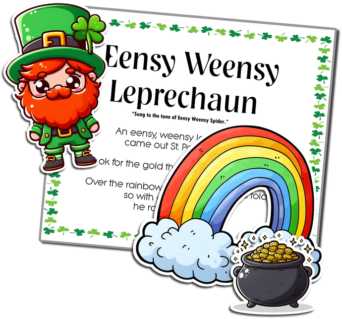 Eensy Weensy Leprechaun - Digital, Printable Magnetic Board Song