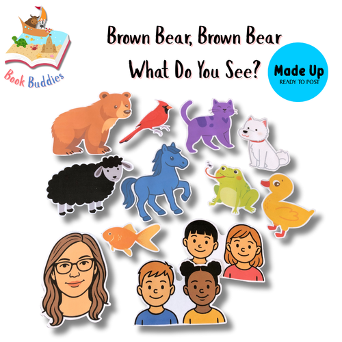 Brown Bear, Brown Bear What Do You See?- Printed and Made-Up Magnetic Board Book Buddy