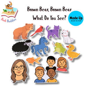 Brown Bear, Brown Bear What Do You See?- Printed and Made-Up Magnetic Board Book Buddy