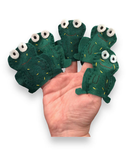 Five Little Speckled Frogs Finger Puppets