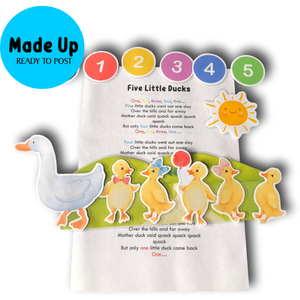 Five Little Ducks - Printed Magnetic Board Song