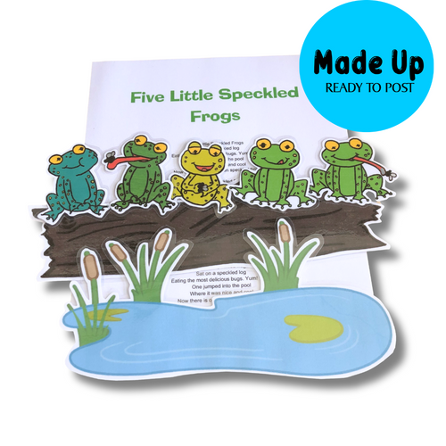 Five Little Speckled Frogs - Printed and Made-Up Magnetic Board Song