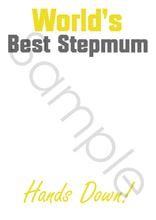 Load image into Gallery viewer, Printable Mothers Day Craft Print- &quot;Hands Down Best Stepmum&quot; Handprint Poster/Print