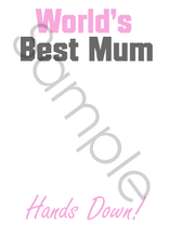 Load image into Gallery viewer, Printable Mothers Day Craft Print- &quot;Hands Down Best Mum&quot; Handprint Poster/Print