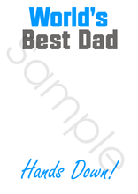 Load image into Gallery viewer, Printable Fathers Day Craft Print- &quot;Hands Down Best Dad&quot; Handprint Poster/Print