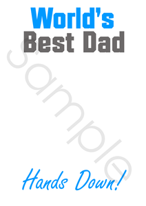 Printable Fathers Day Craft Print- "Hands Down Best Dad" Handprint Poster/Print