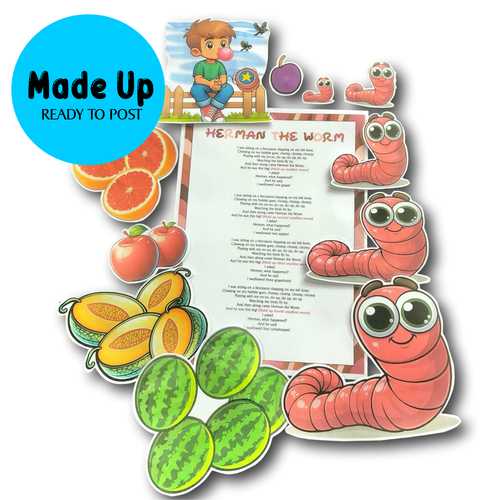 Herman The Worm - Printed Magnetic Board Song