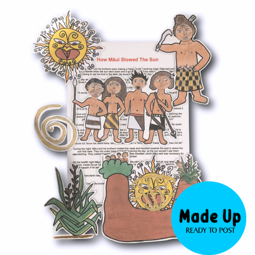 How Māui Slowed The Sun - Magnetic Board Story- Printed and Made Up