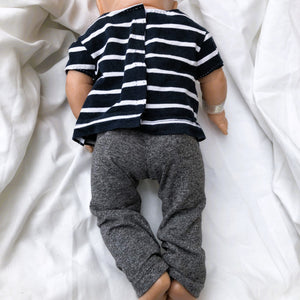 Navy and Grey Dolls Clothing Set - Handmade