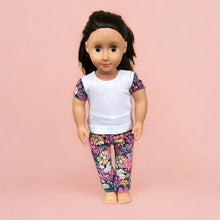 Load image into Gallery viewer, Navy Floral Dolls Clothing Set - Handmade (Free Matching Scrunchie)