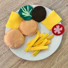 Load image into Gallery viewer, Burger and Fries - Felt Food