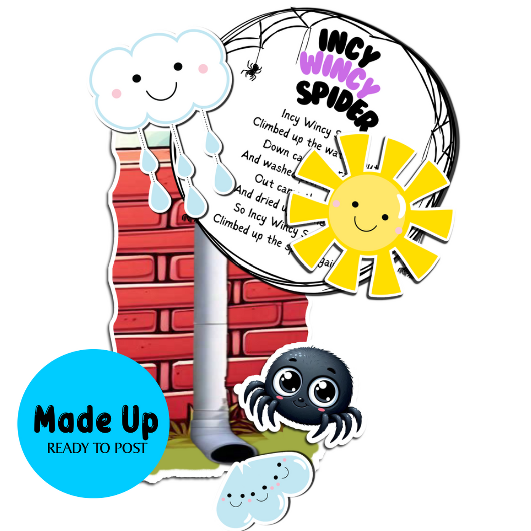 Incy Wincy Spider - Printed Magnetic Board Song