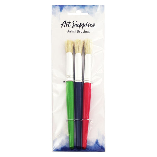 Jumbo Wooden Paint Brushes 3pce Set