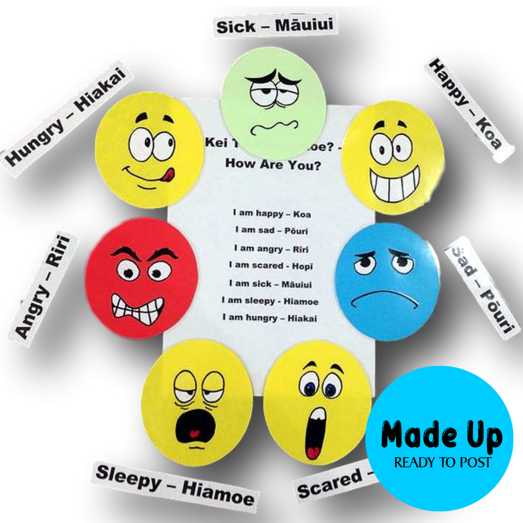 Kei Te Pēhea Koe? - How Are You? Feelings Magnetic Board Activity (Made Up Ready To Post)