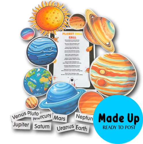 Planet Roll Call - Printed Magnetic Board Song