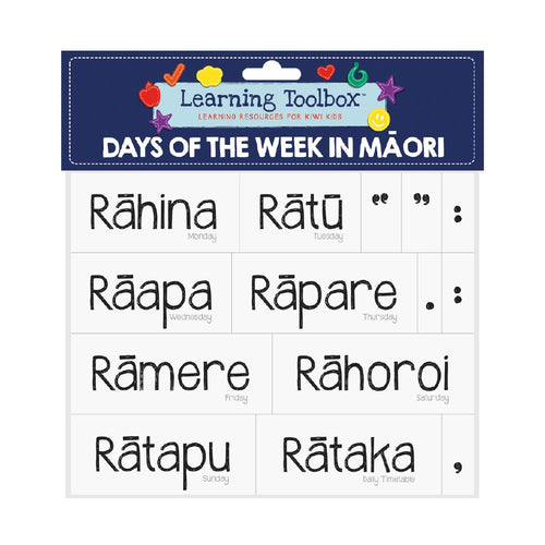 Te Reo Māori Days Of The Week Magnets 14pces