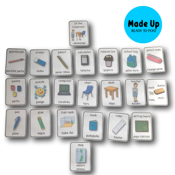 Māori In The Classroom - Flashcards or Mini Posters (Made Up and Ready To Post)