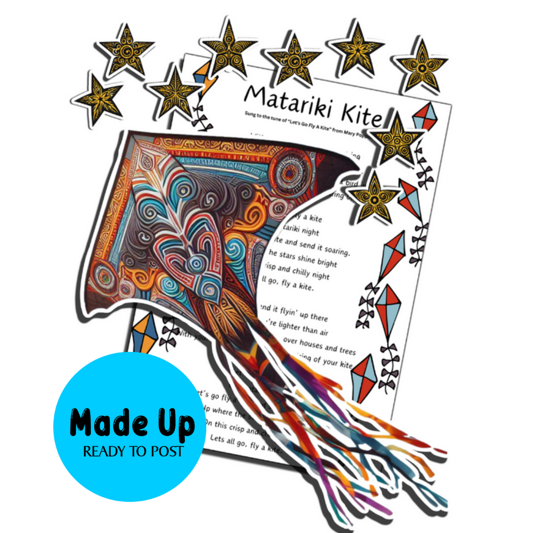 Matariki Kite - Printed Magnetic Board Song