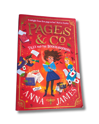 Book cover of 'Pages & Co' by Anna James on a white background