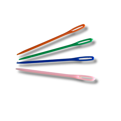 Large Plastic Sewing or Threading Needles (4 Pack)