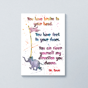 You've Got Brains In Your Head - Splash Art Print
