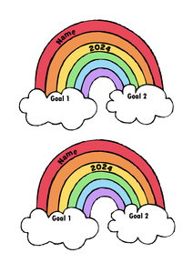 2024 Rainbow Goal Setting Printable