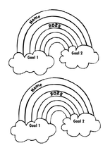 Load image into Gallery viewer, 2025 Rainbow Goal Setting Printable