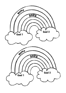 2025 Rainbow Goal Setting Printable