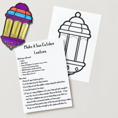 Make A Sun Catcher Lantern Using Laminate Scraps - Printable Craft