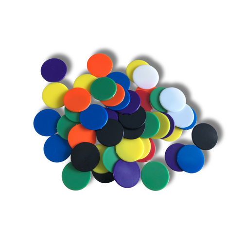 Round Coloured Counters 50pces