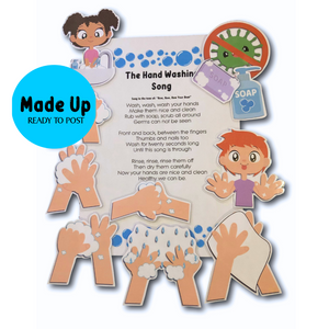 The Hand Washing Song - Printed Magnetic Board Song