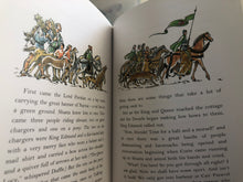 Load image into Gallery viewer, Open book with illustrations of people on horseback and text.