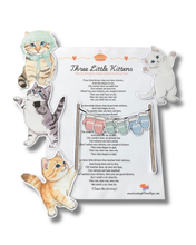 Load image into Gallery viewer, Three Little Kittens - Printable Magnetic Board Song